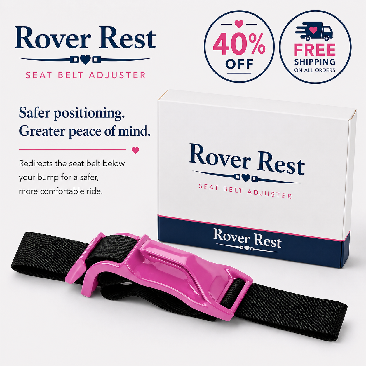 Rover Rest - Pregnancy Seat Belt Adjuster
