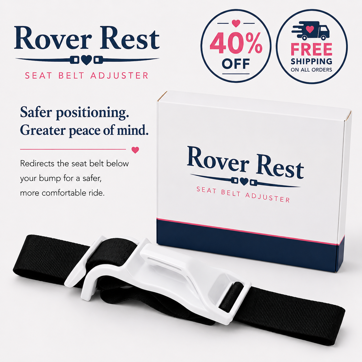 Rover Rest - Pregnancy Seat Belt Adjuster