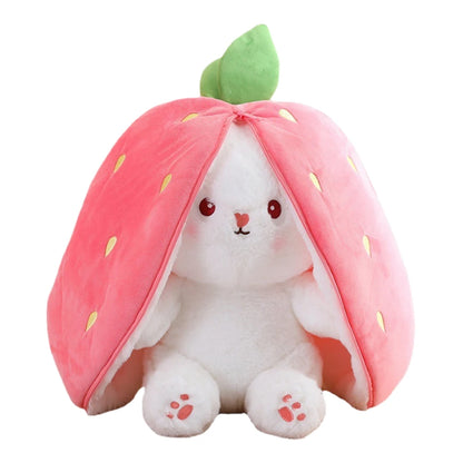 Cuddly Bunny Strawberry Pillow